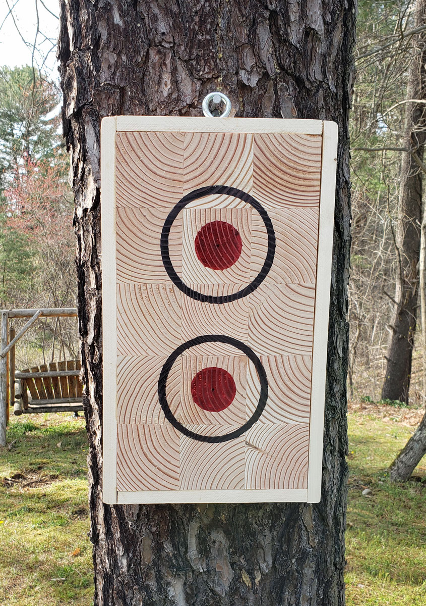 DOUBLE RED DOT - KNIFE THROWING TARGET 808 - 21...